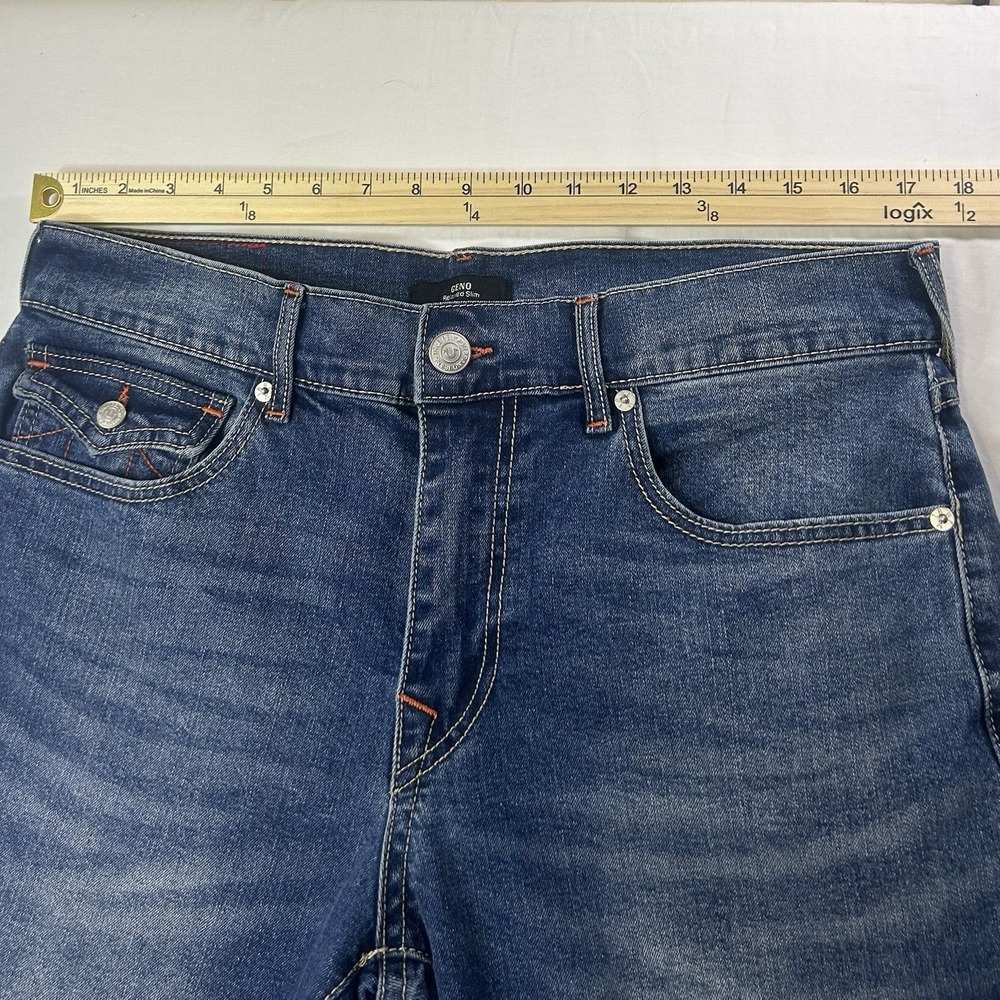 True Religion Geno Relaxed Slim Jeans‎ Mens 33 Flap Pocket Medium Wash Denim - Picture 4 of 9